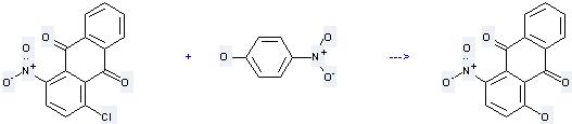 9,10-Anthracenedione,1-hydroxy-4-nitro- can be prepared by 4-Nitro-phenol with 1-Chloro-4-nitro-anthraquinone.